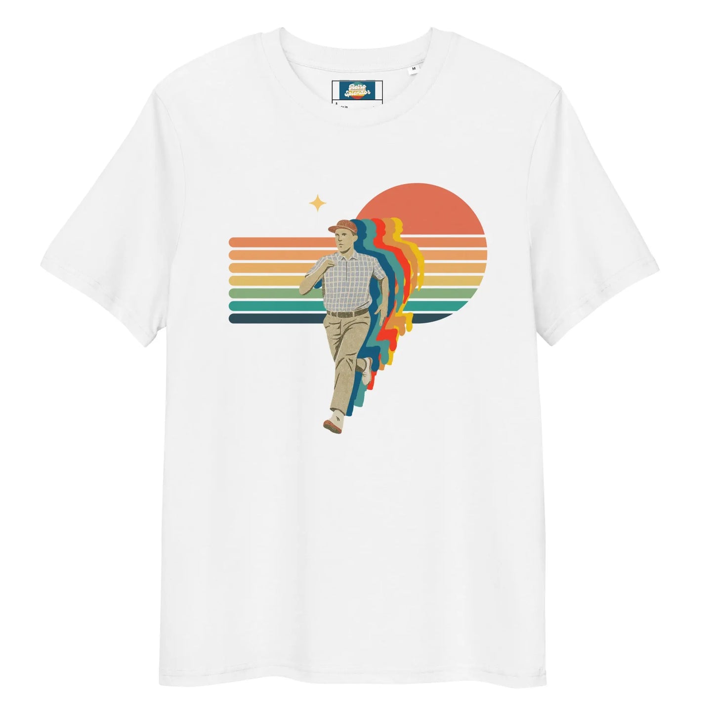 Run Forrest! - Unisex organic ribbed neck t-shirt by Stanley/Stella Tags: 90s, forrest gump, graphic, men, original, Printful, retro, run, running, shirt, tee, unisex, vintage, women RetroSplendor Apparel