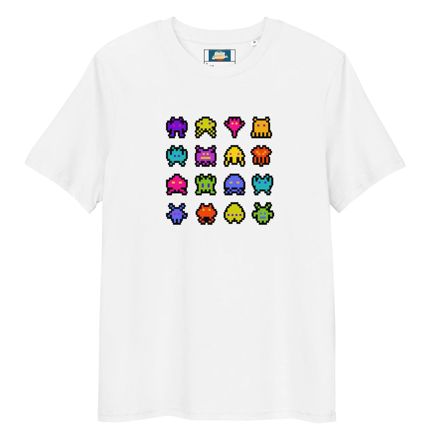 Bleep Blurp - Unisex organic ribbed neck t-shirt by Stanley/Stella Tags: 80s, arcade, gaming, graphic, men, original, Printful, retro, tee, unisex, vintage, women RetroSplendor Apparel