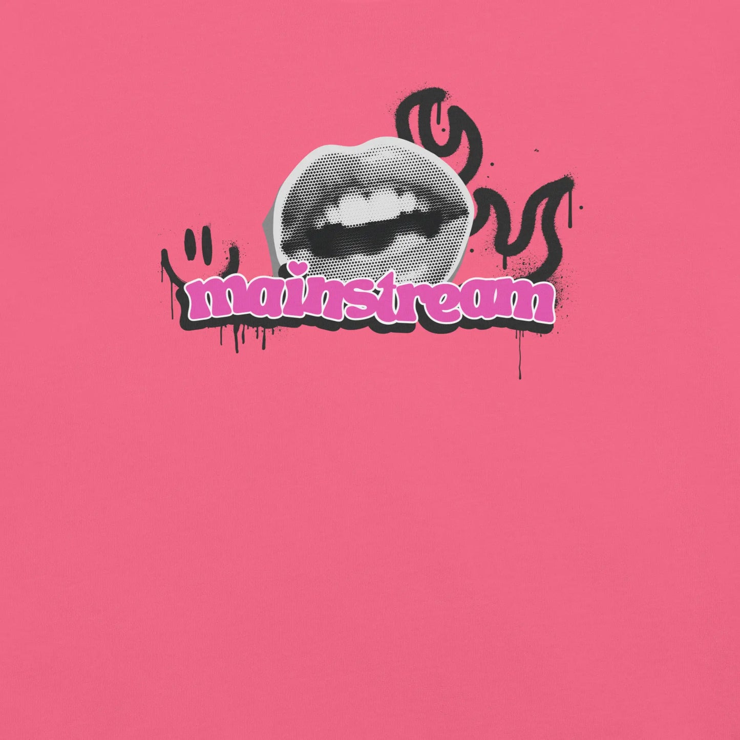 Vintage Unisex Graphic Tee: Minimalist Mainstream Counter-Culture Lips Design Original T-Shirt Stanley/Stella