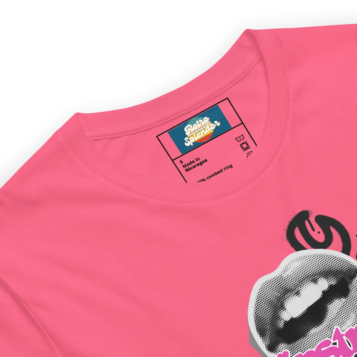 Vintage Unisex Graphic Tee: Minimalist Mainstream Counter-Culture Lips Design Original T-Shirt Stanley/Stella