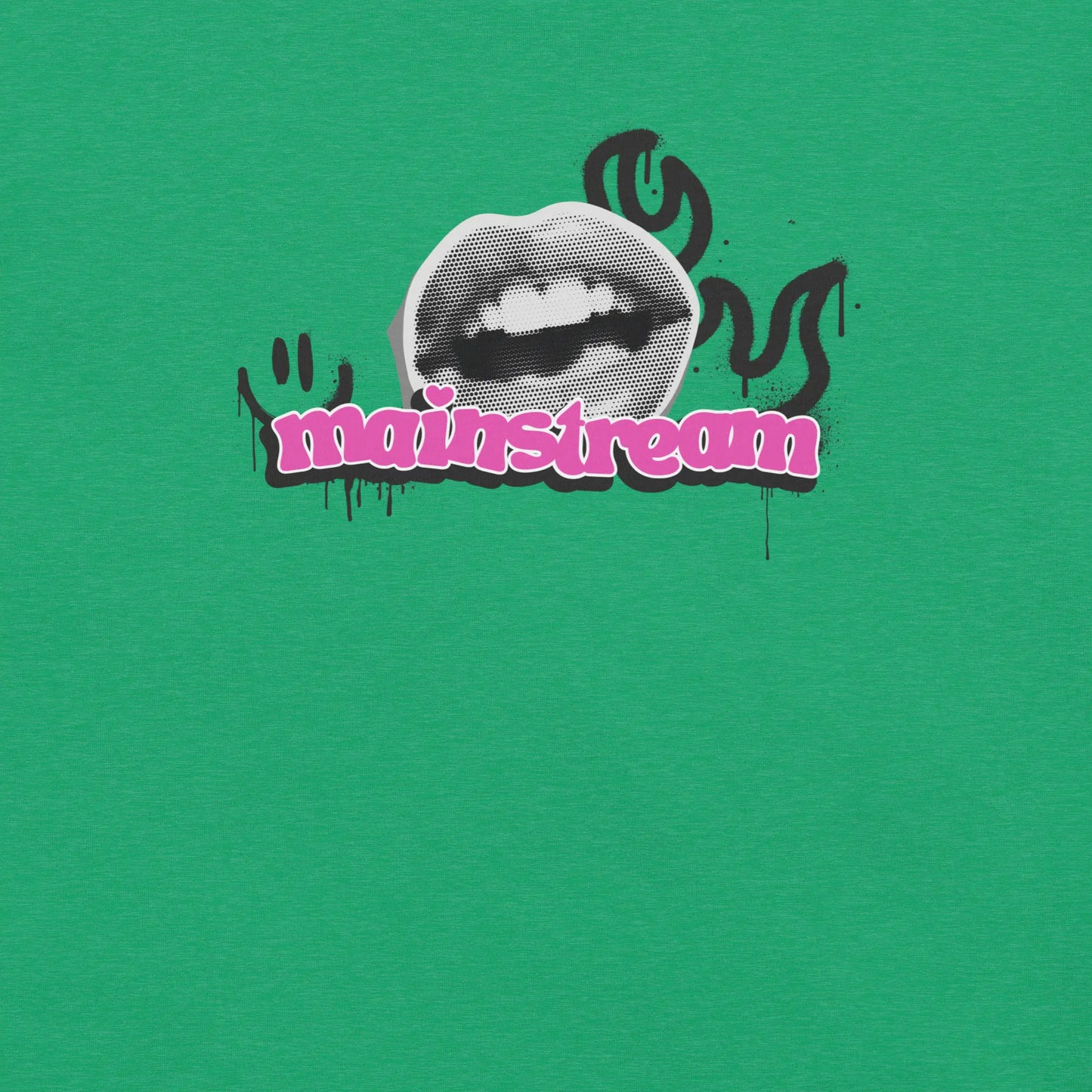 Vintage Unisex Graphic Tee: Minimalist Mainstream Counter-Culture Lips Design Original T-Shirt Stanley/Stella