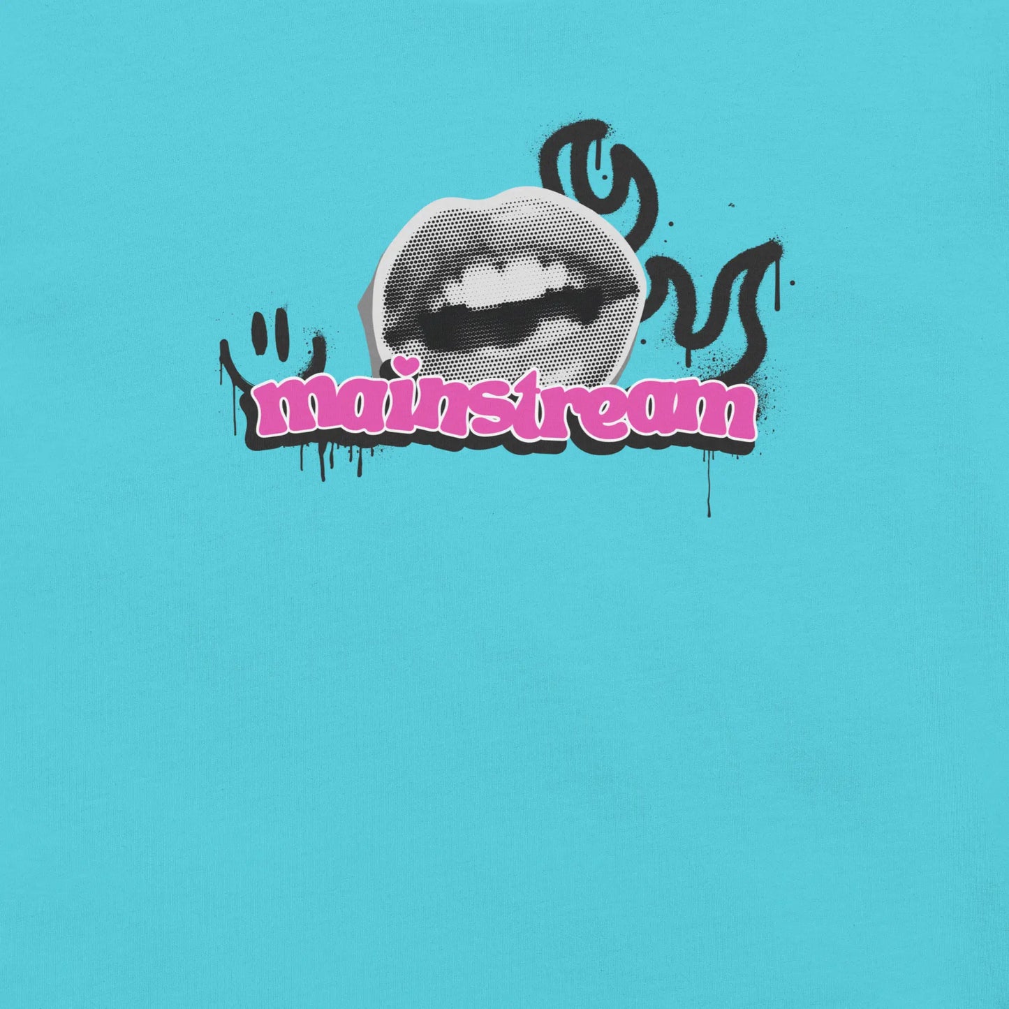 Vintage Unisex Graphic Tee: Minimalist Mainstream Counter-Culture Lips Design Original T-Shirt Stanley/Stella