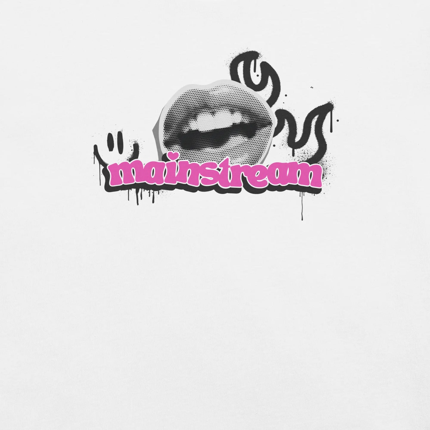 Vintage Unisex Graphic Tee: Minimalist Mainstream Counter-Culture Lips Design Original T-Shirt Stanley/Stella