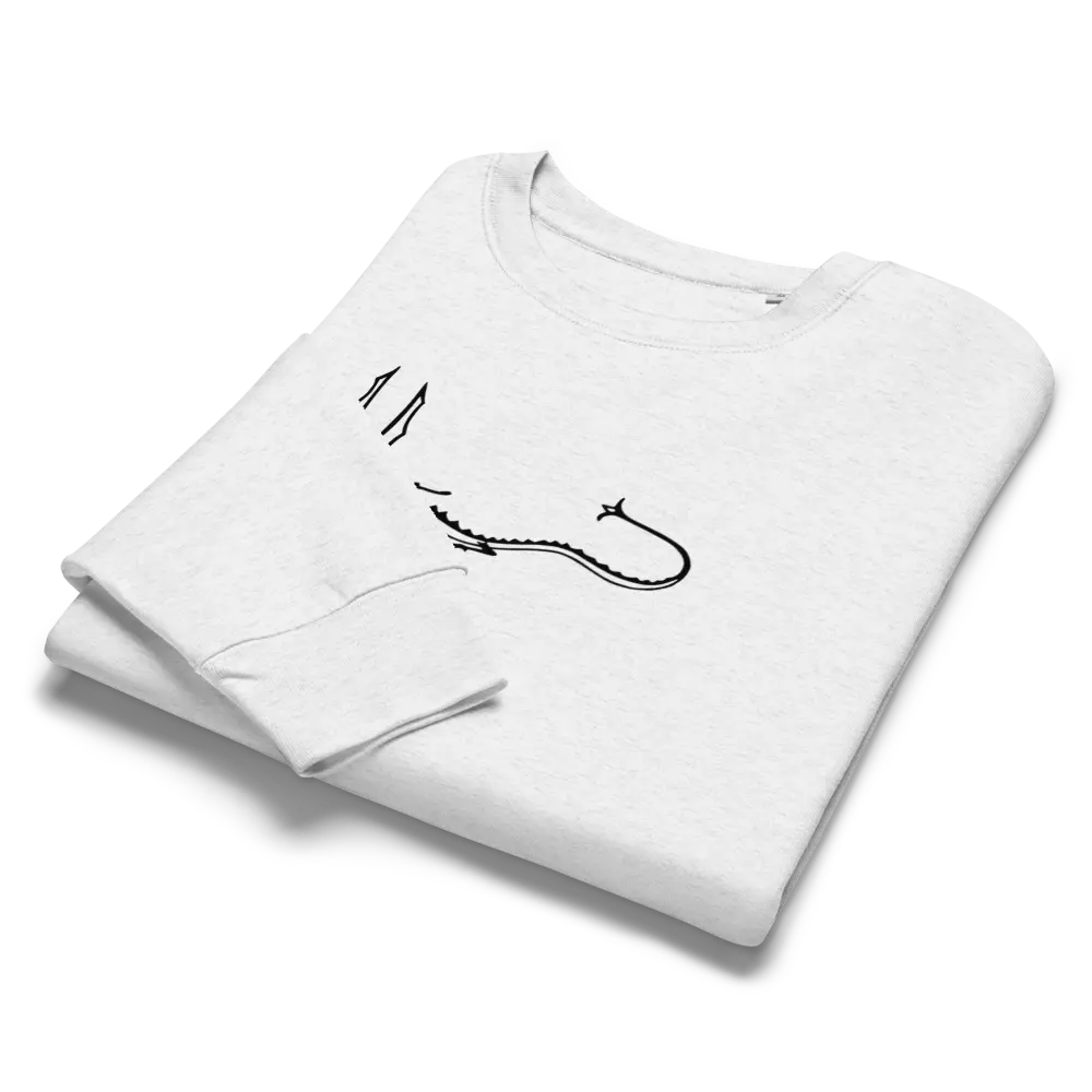 Smaug - Women’s organic crew neck sweatshirt – Sweatshirt by Stanley/Stella Tags: book, crew neck, graphic, illustration, minimalist, movie, original, Printful, retro, smaug, sweatshirt, tee, the hobbit, vintage, women RetroSplendor Apparel