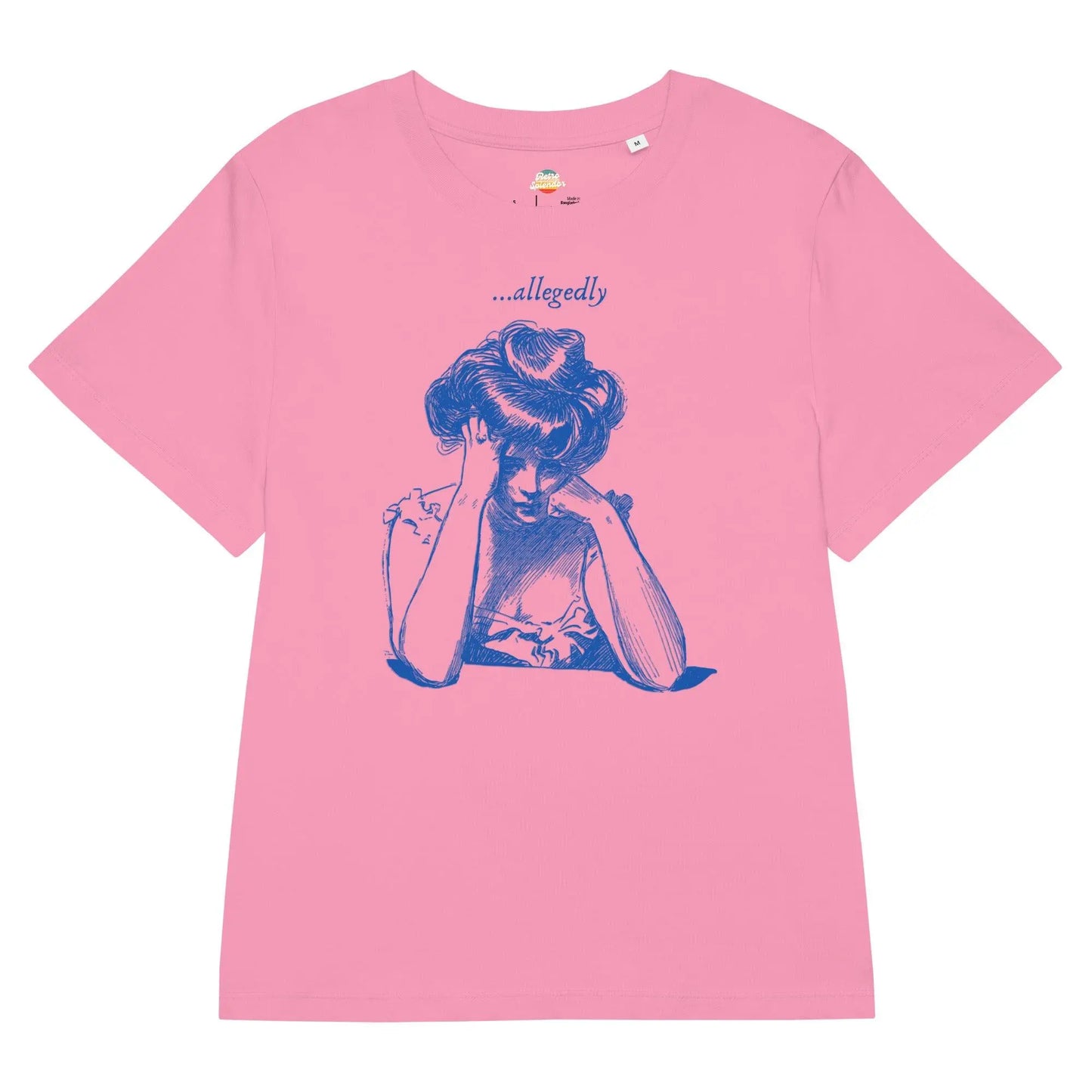 Retro Ribbed Neck Women's T-Shirt - Allegedly Lady by Stanley/Stella Tags: allegedly, comedy, fashion, funny, humor, lady, organic cotton, original, retro, shirt, t-shirt, vintage, womens RetroSplendor Apparel