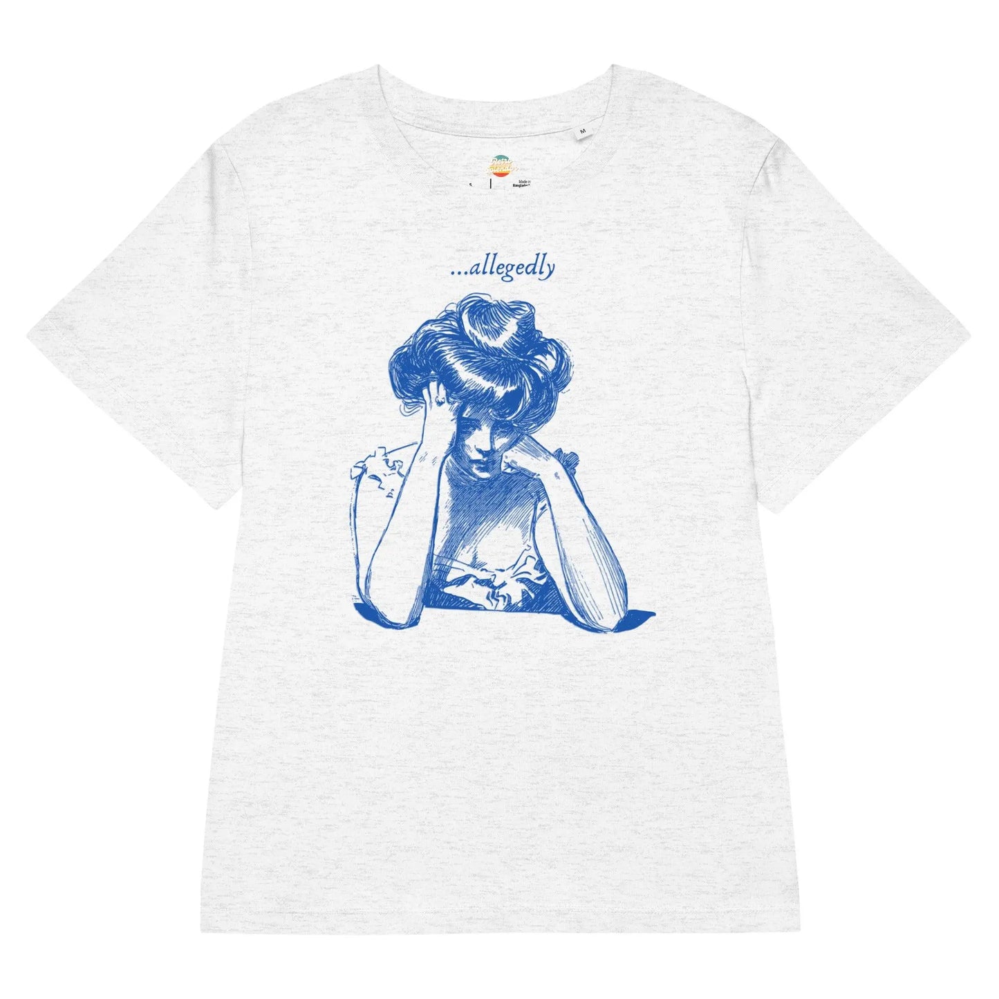 Retro Ribbed Neck Women's T-Shirt - Allegedly Lady by Stanley/Stella Tags: allegedly, comedy, fashion, funny, humor, lady, organic cotton, original, retro, shirt, t-shirt, vintage, womens RetroSplendor Apparel