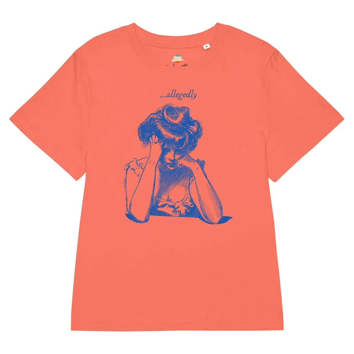 Retro Ribbed Neck Women's T-Shirt - Allegedly Lady by Stanley/Stella Tags: allegedly, comedy, fashion, funny, humor, lady, organic cotton, original, retro, shirt, t-shirt, vintage, womens RetroSplendor Apparel