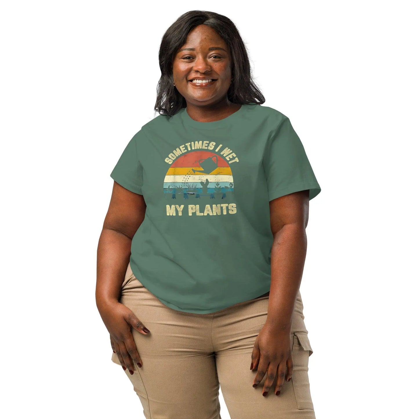 Sometimes I Wet My Plants - Women’s organic ribbed neck t-shirt by Stanley/Stella Tags: funny, graphic tee, organic cotton, original, plants, retro, retrosplendor, shirt, splendor, t-shirt, vintage, womens RetroSplendor Apparel