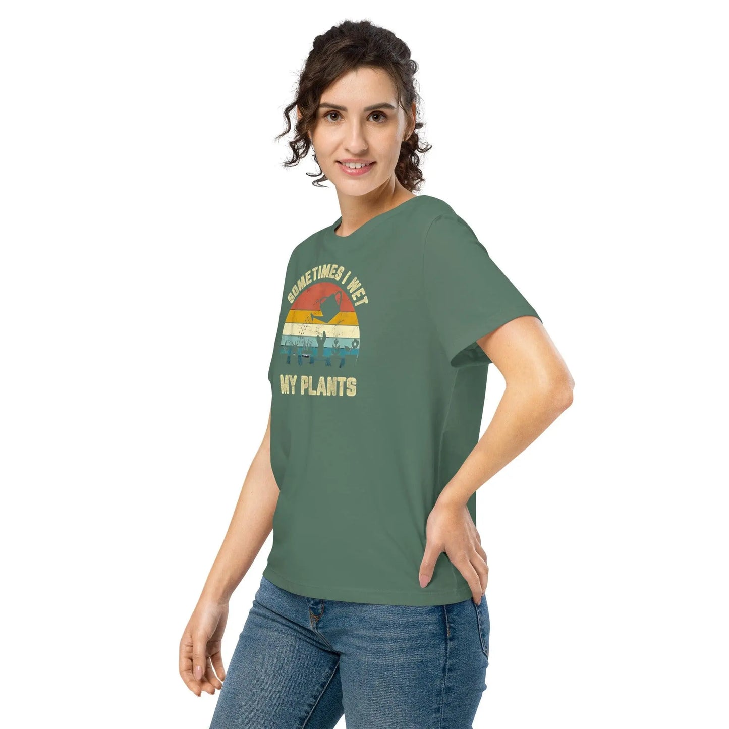 Sometimes I Wet My Plants - Women’s organic ribbed neck t-shirt by Stanley/Stella Tags: funny, graphic tee, organic cotton, original, plants, retro, retrosplendor, shirt, splendor, t-shirt, vintage, womens RetroSplendor Apparel