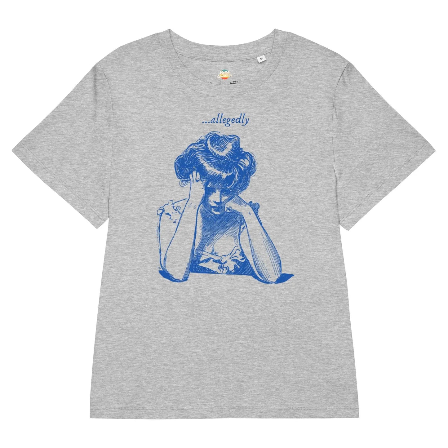 Retro Ribbed Neck Women's T-Shirt - Allegedly Lady by Stanley/Stella Tags: allegedly, comedy, fashion, funny, humor, lady, organic cotton, original, retro, shirt, t-shirt, vintage, womens RetroSplendor Apparel