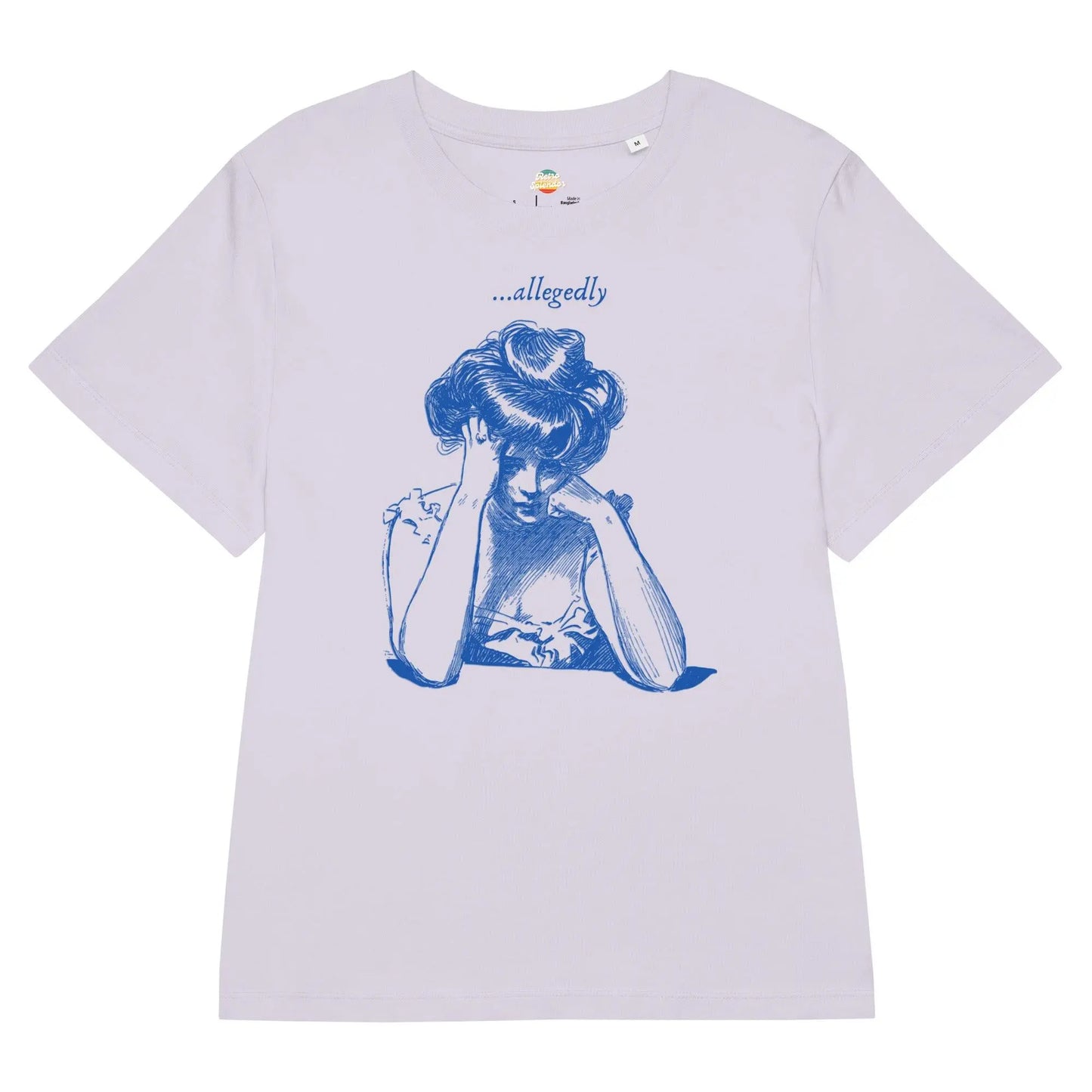 Retro Ribbed Neck Women's T-Shirt - Allegedly Lady by Stanley/Stella Tags: allegedly, comedy, fashion, funny, humor, lady, organic cotton, original, retro, shirt, t-shirt, vintage, womens RetroSplendor Apparel