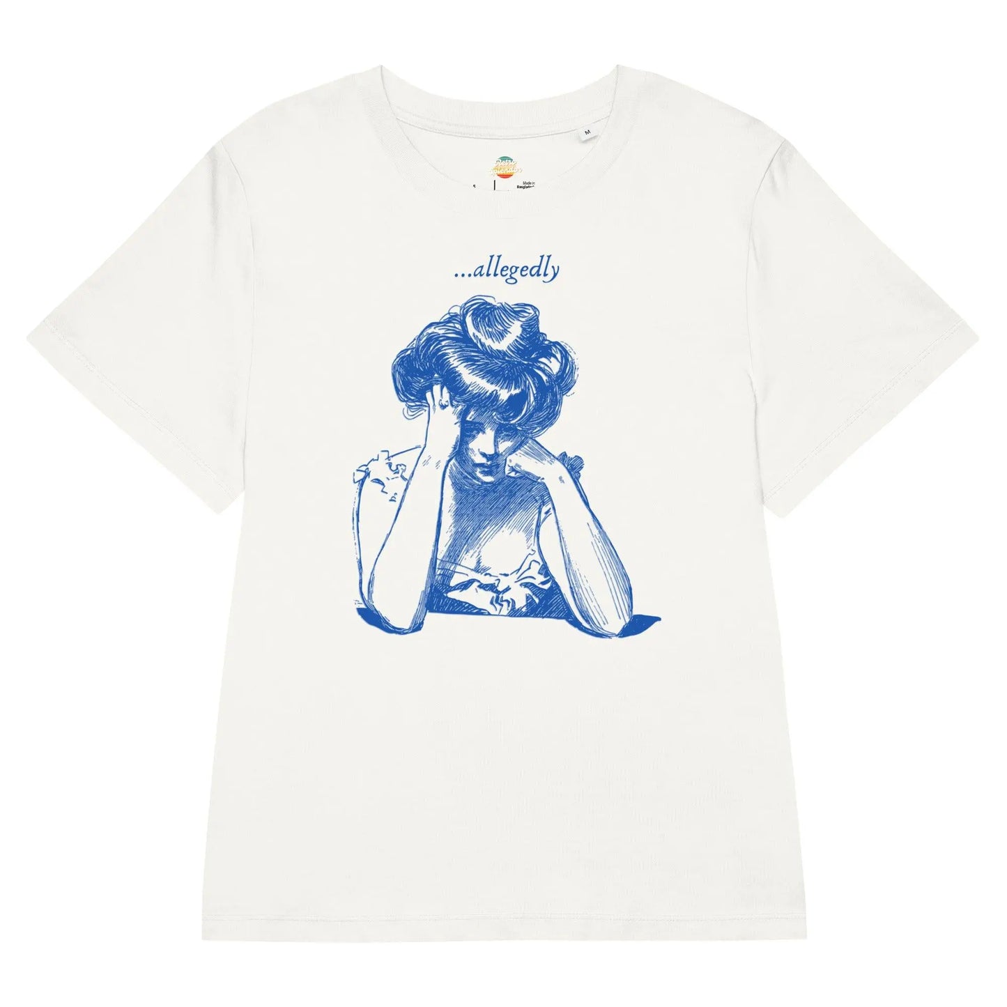 Retro Ribbed Neck Women's T-Shirt - Allegedly Lady by Stanley/Stella Tags: allegedly, comedy, fashion, funny, humor, lady, organic cotton, original, retro, shirt, t-shirt, vintage, womens RetroSplendor Apparel