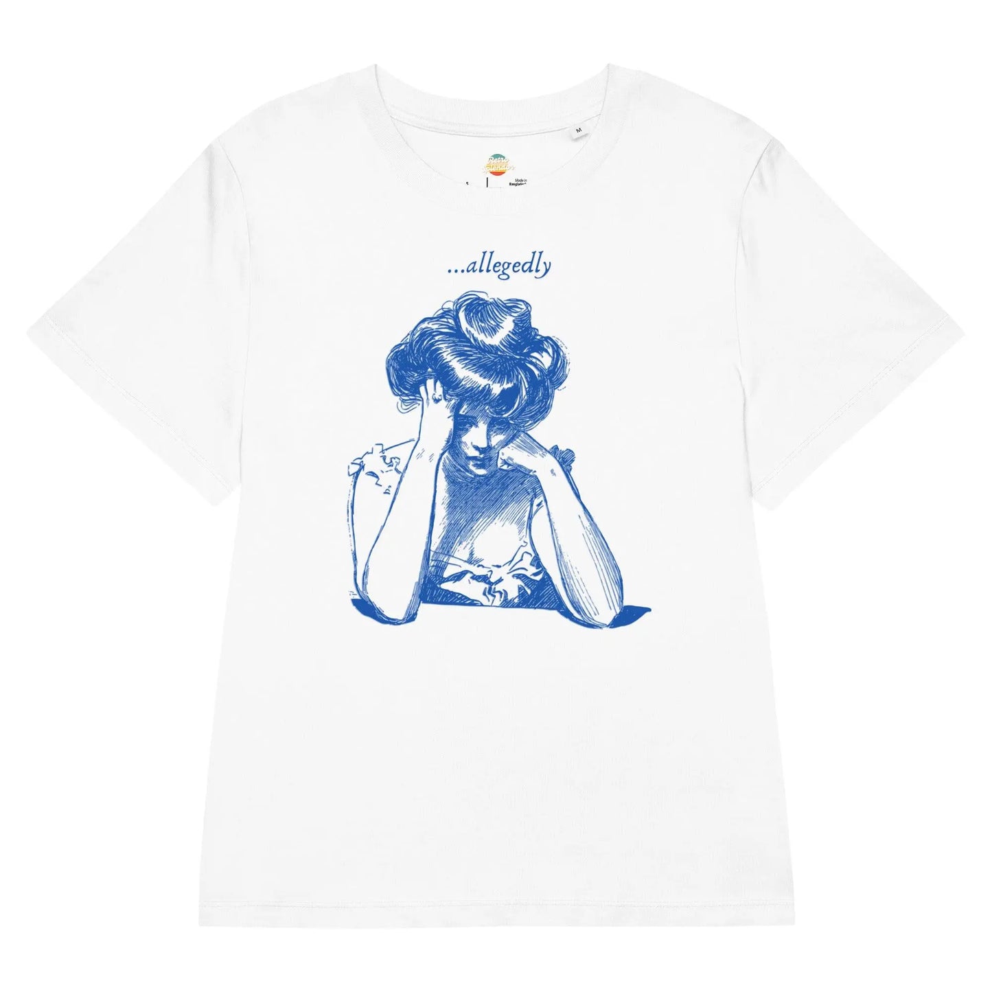 Retro Ribbed Neck Women's T-Shirt - Allegedly Lady by Stanley/Stella Tags: allegedly, comedy, fashion, funny, humor, lady, organic cotton, original, retro, shirt, t-shirt, vintage, womens RetroSplendor Apparel