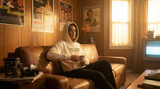Retro Allegedly Crop Hoodie - Classic TV & Movie Inspired - Lifestyle image
