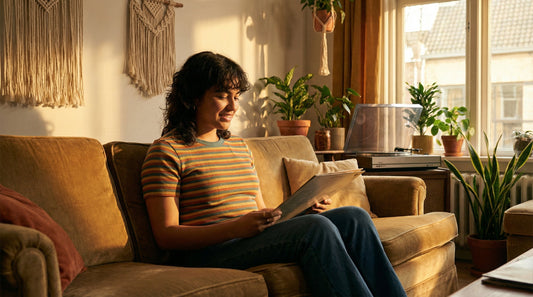 Awesome — Retro Stripe Vibes Tee - Lifestyle image