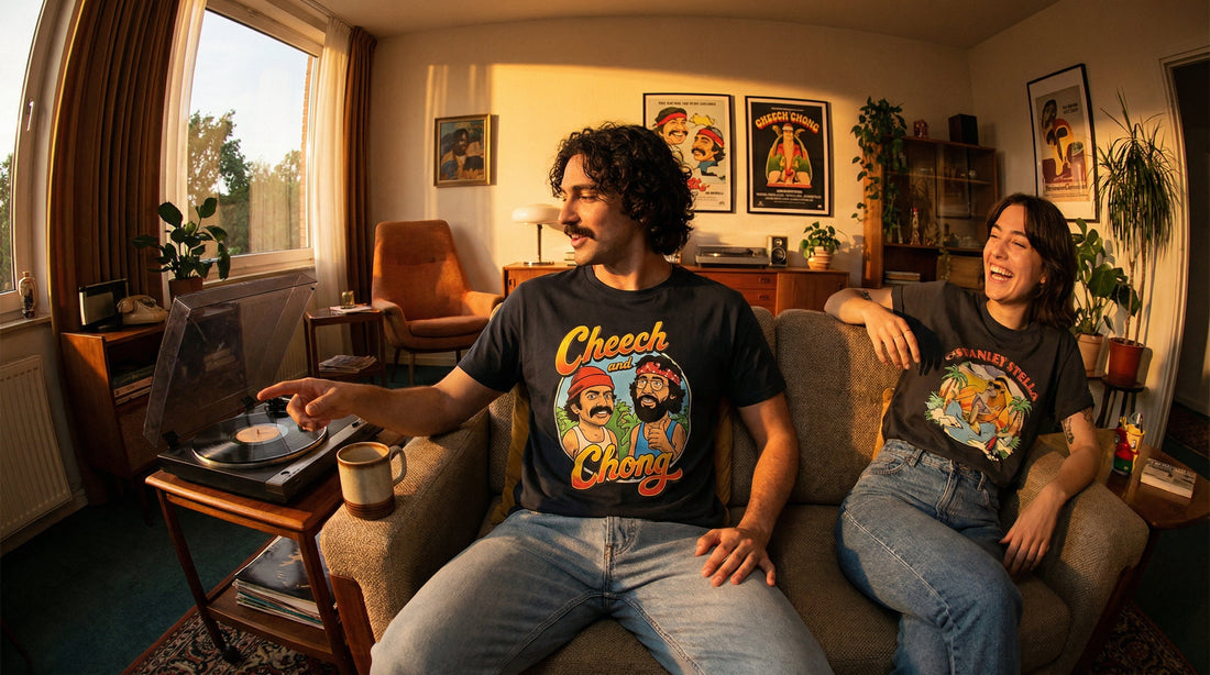 Cheech and Chong — The Cartoon Stoner Buddies Tee - Lifestyle image