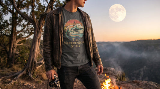 Falkor T-Shirt - The Neverending Story Retro 80s Fantasy Movie Tee - Lifestyle image
