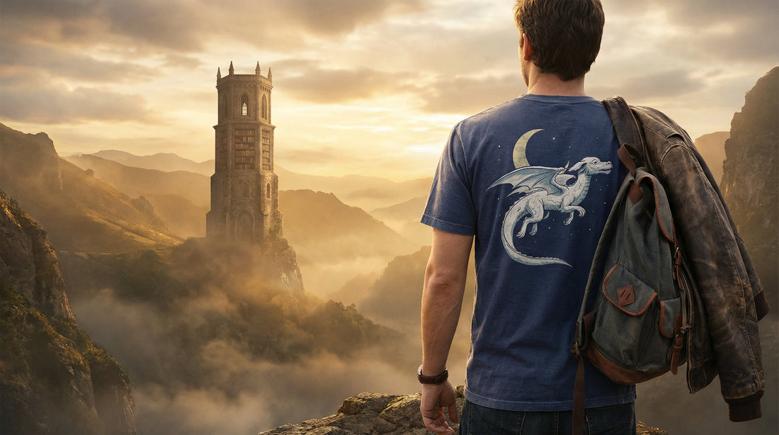 The Neverending Story Falkor T-Shirt - Vintage 80s Luckdragon Tee - Lifestyle image