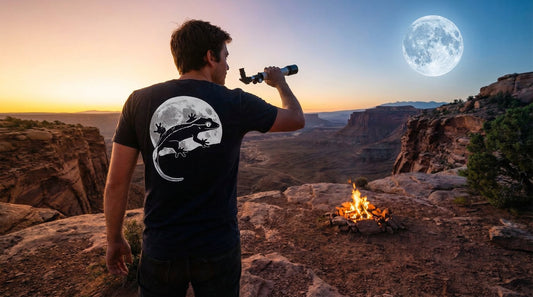 Gecko Moon Jump Tee — Reptile Lover's E.T. Parody Shirt - Lifestyle image