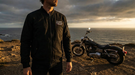 Greatest American Hero Black Bomber Jacket — Premium Eco-Friendly - Lifestyle image