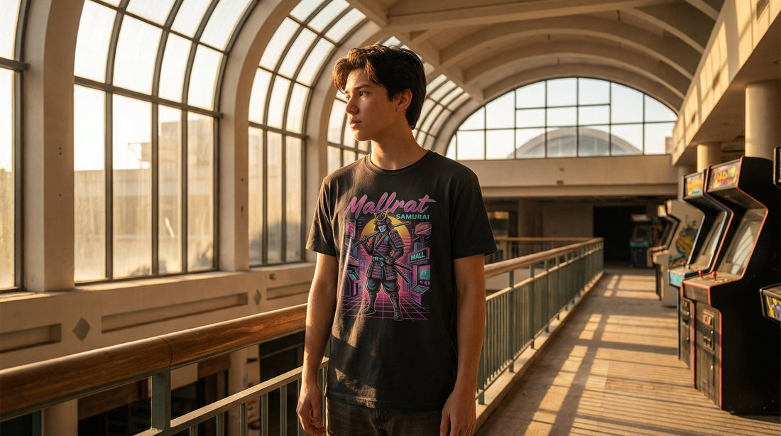 Mallrat Samurai - organic cotton t-shirt - Lifestyle image