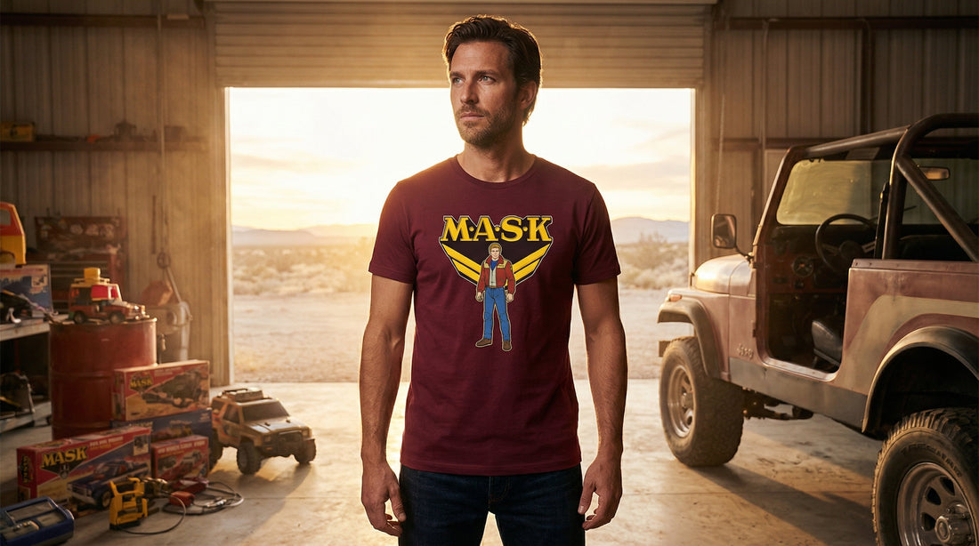 M.A.S.K. Mobile Armored Strike Kommand Tee — Matt Trakker 80s Action - Lifestyle image