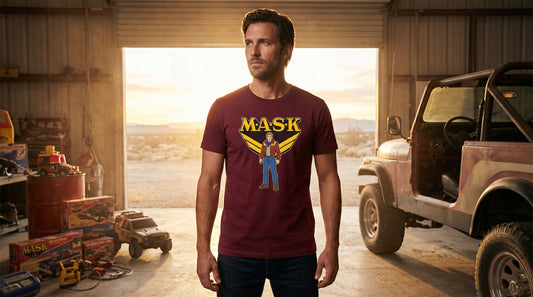 M.A.S.K. Mobile Armored Strike Kommand Tee — Matt Trakker 80s Action - Lifestyle image