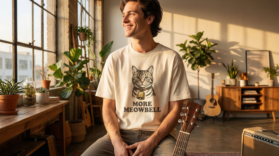 More Meowbell - organic cotton t-shirt - Lifestyle image