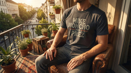 Mike Honcho For Prez - organic ribbed neck t-shirt - Lifestyle image