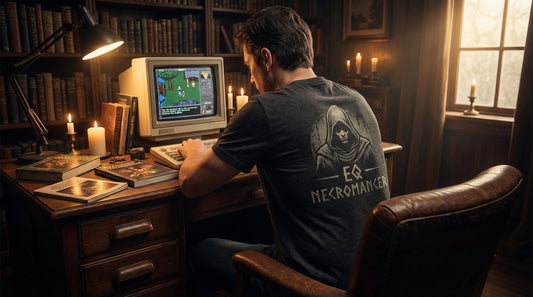 EQ Necromancer - organic ribbed neck t-shirt - Lifestyle image
