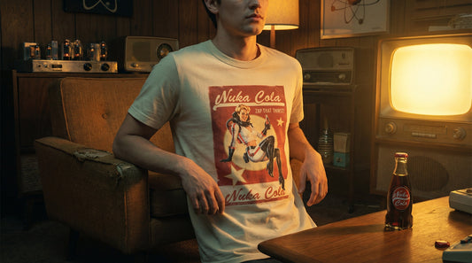 Nuka Cola — Zap That Thirst! Retro Fallout Pin-Up Tee - Lifestyle image