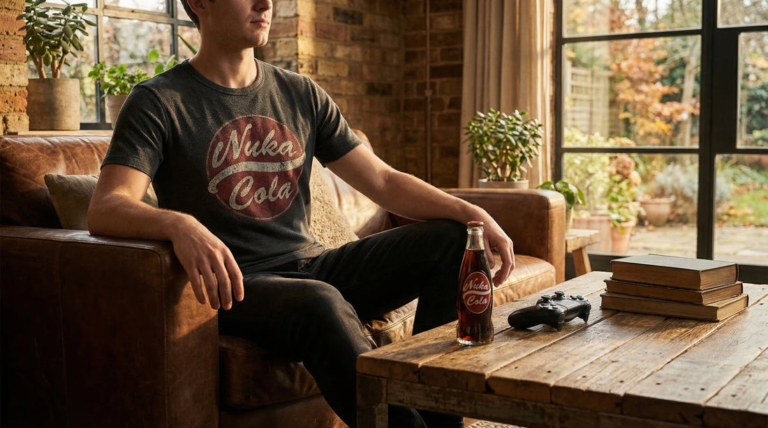 Nuka Cola - organic ribbed neck t-shirt - Lifestyle image