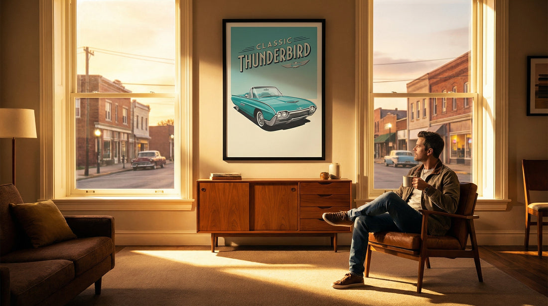 Retro '60s Thunderbird — Classic Car Lover Tee - Lifestyle image