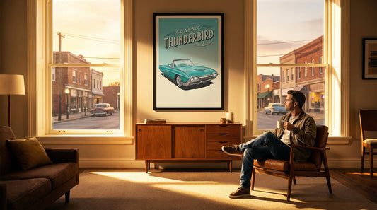 Retro '60s Thunderbird — Classic Car Lover Tee - Lifestyle image