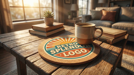 Retro Splendor Logo - Cork-back coaster - Lifestyle image