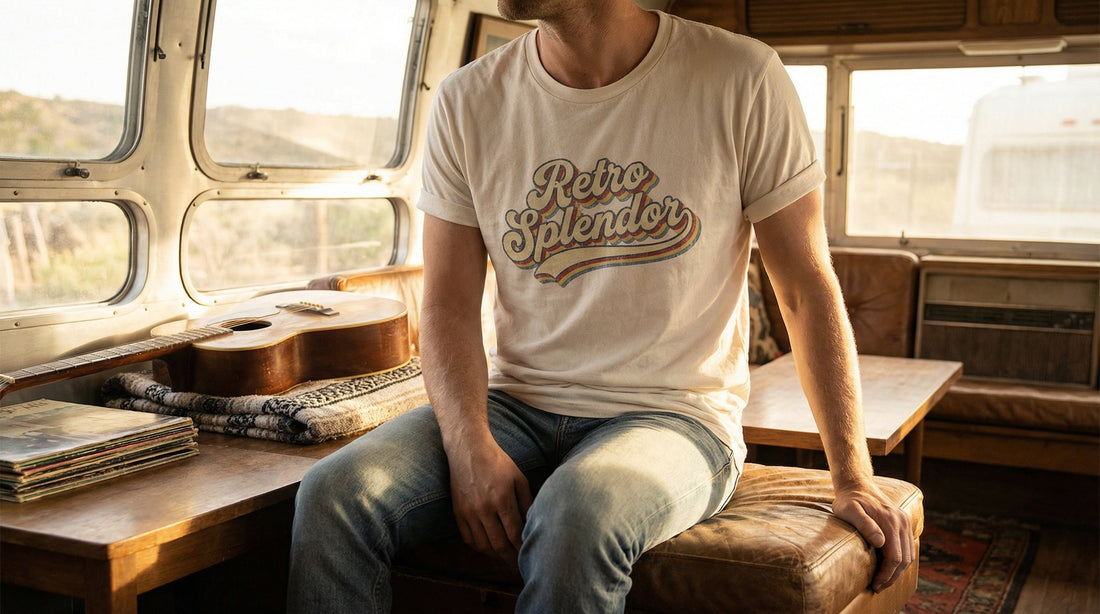 Retro Splendor Logo - organic cotton t-shirt - Lifestyle image