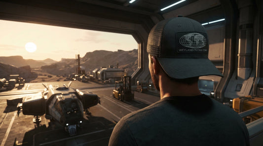 Weyland-Yutani Corp Embroidered Trucker Cap — Premium Corporate Headwear - Lifestyle image