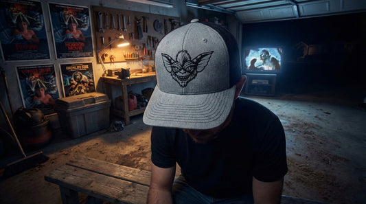 Gremlin Mischief Trucker Cap — Vintage Horror Movie Monster Hat - Lifestyle image