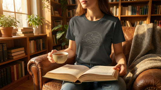 Smaug — Minimalist Dragon Tee for Tolkien Nerds - Lifestyle image