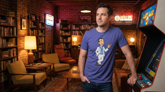 Larry Laffer Leisure Suit Tee — Classic Sierra Adventure Gaming Shirt - Lifestyle image