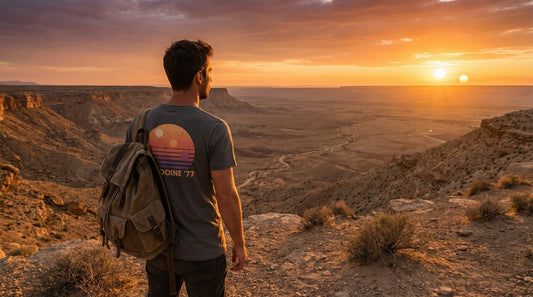Tatooine '77 — Binary Sunset Vibes Tee - Lifestyle image