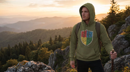 Voltron Alliance Shield Hoodie — Four Lions United Premium Pullover - Lifestyle image