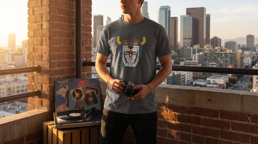 Voltron Vibes: Casual Minimalist Short-Sleeve Tee - Lifestyle image