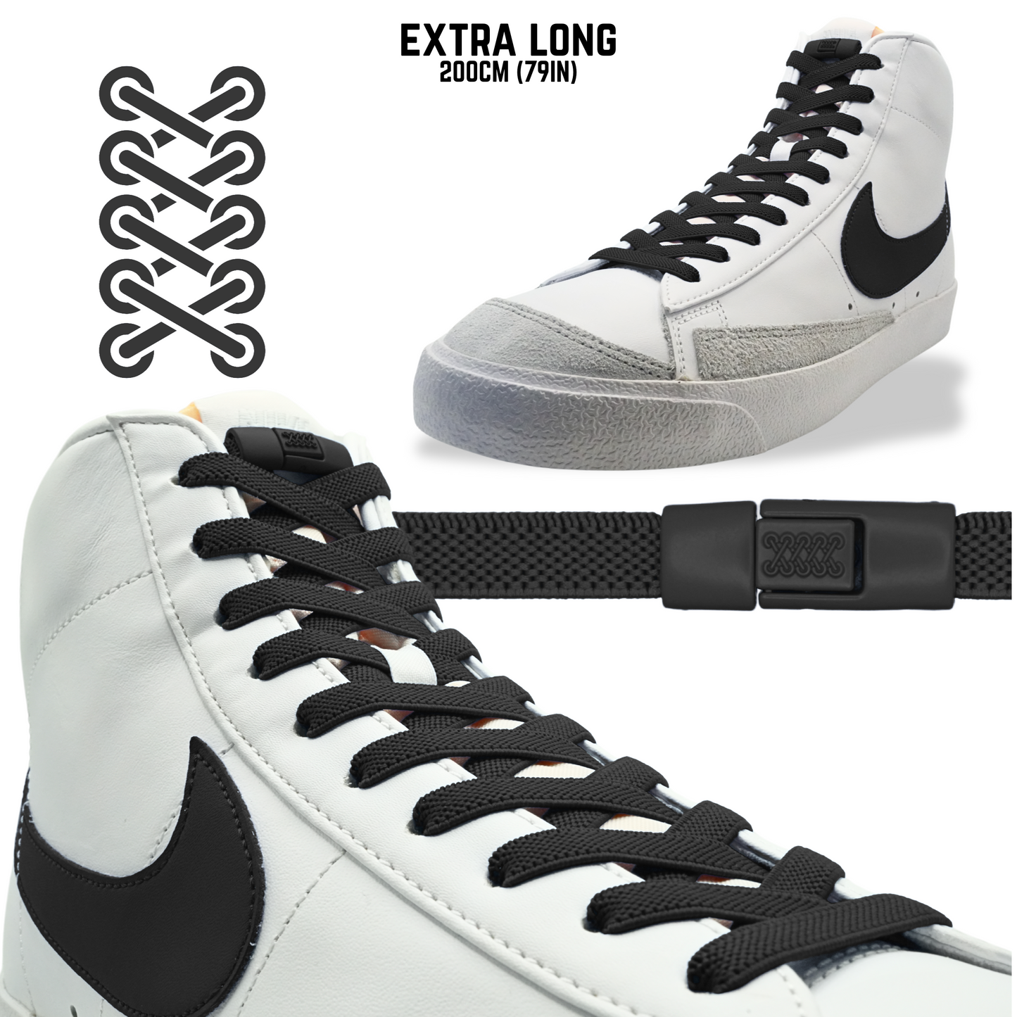 Flat Elastic Shoelaces