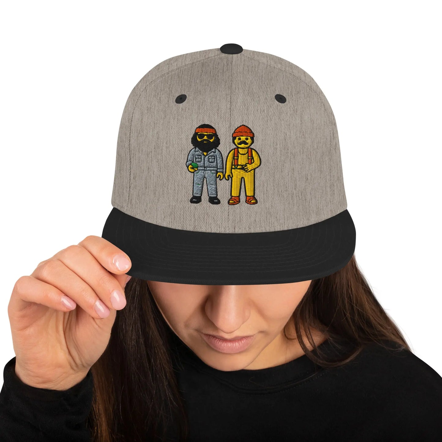 Cheech and Chong - Snapback Hat by Yupoong Tags: 70s, 80s, cheech and chong, graphic, hat, original, Printful, retro, snapback, unisex, vintage RetroSplendor Apparel