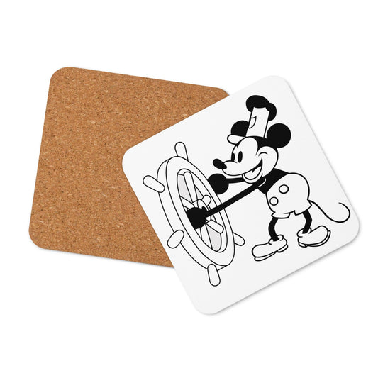Mickey Mouse: Steamboat Willie Cork-back coaster - Retro Splendor
