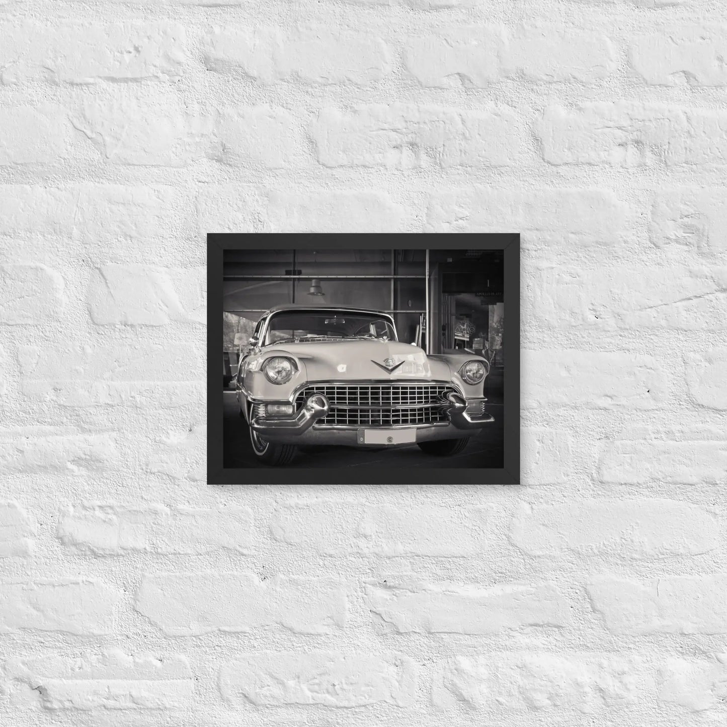 Vintage Cadillac Framed poster by Retro Splendor Tags: black and white, cadillac, car collector, classic, collector art, cool, picture, Printful, retro, vintage RetroSplendor Apparel