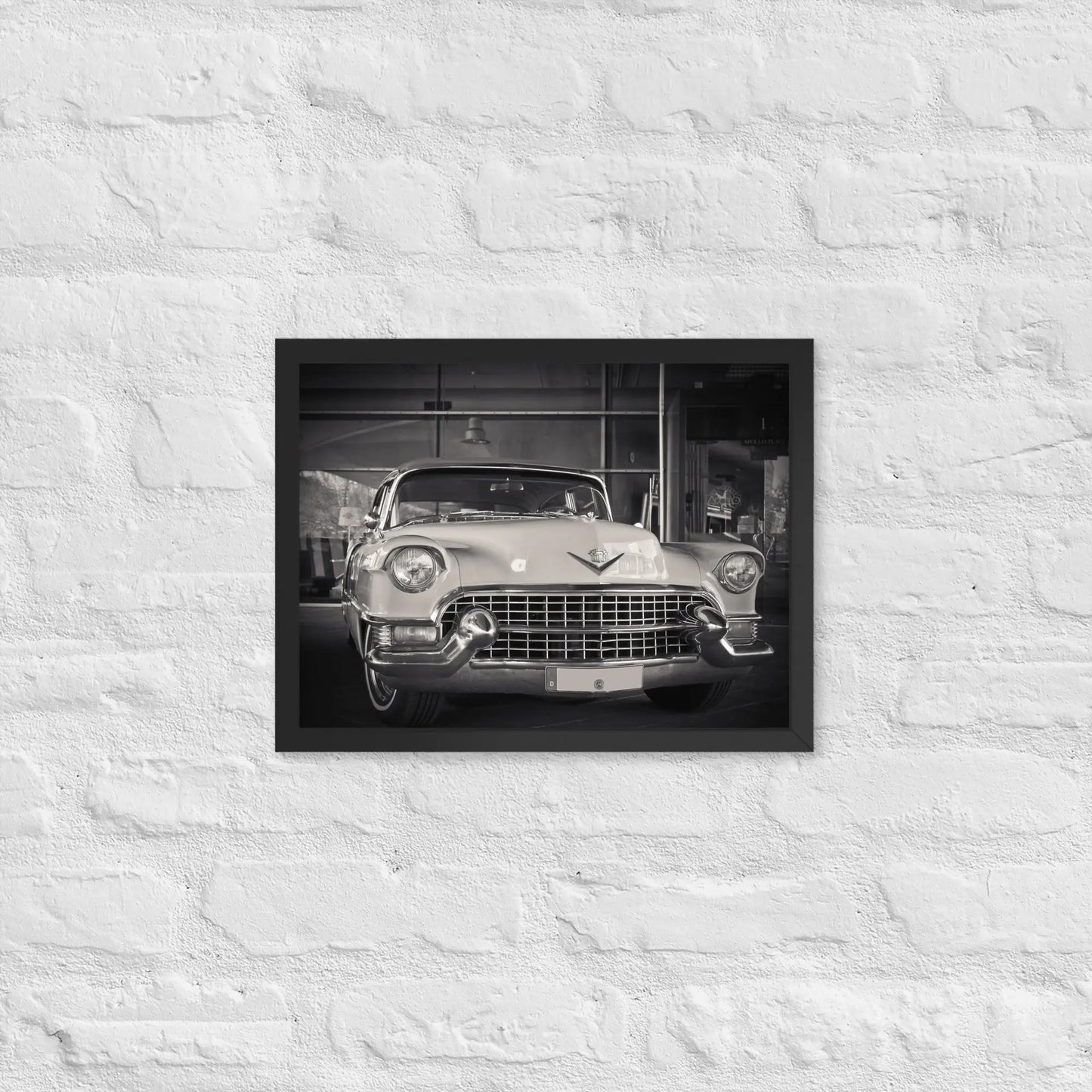 Vintage Cadillac Framed poster by Retro Splendor Tags: black and white, cadillac, car collector, classic, collector art, cool, picture, Printful, retro, vintage RetroSplendor Apparel