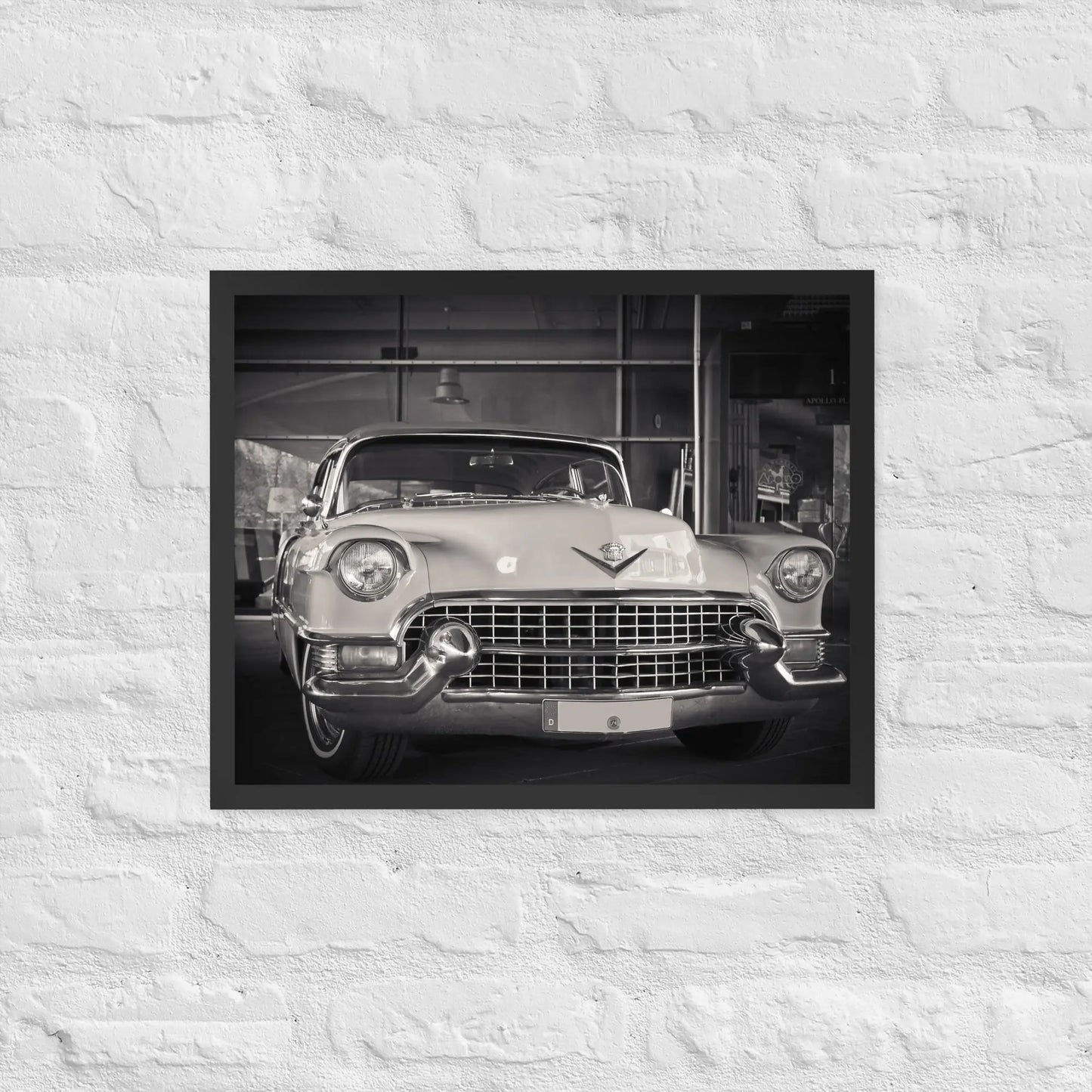 Vintage Cadillac Framed poster by Retro Splendor Tags: black and white, cadillac, car collector, classic, collector art, cool, picture, Printful, retro, vintage RetroSplendor Apparel