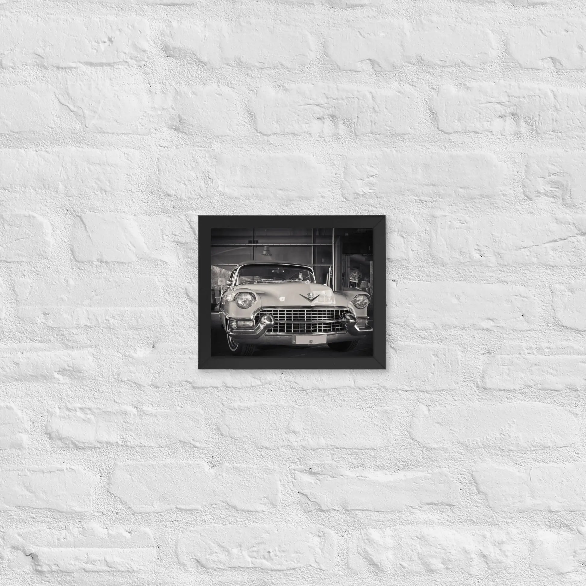 Vintage Cadillac Framed poster by Retro Splendor Tags: black and white, cadillac, car collector, classic, collector art, cool, picture, Printful, retro, vintage RetroSplendor Apparel